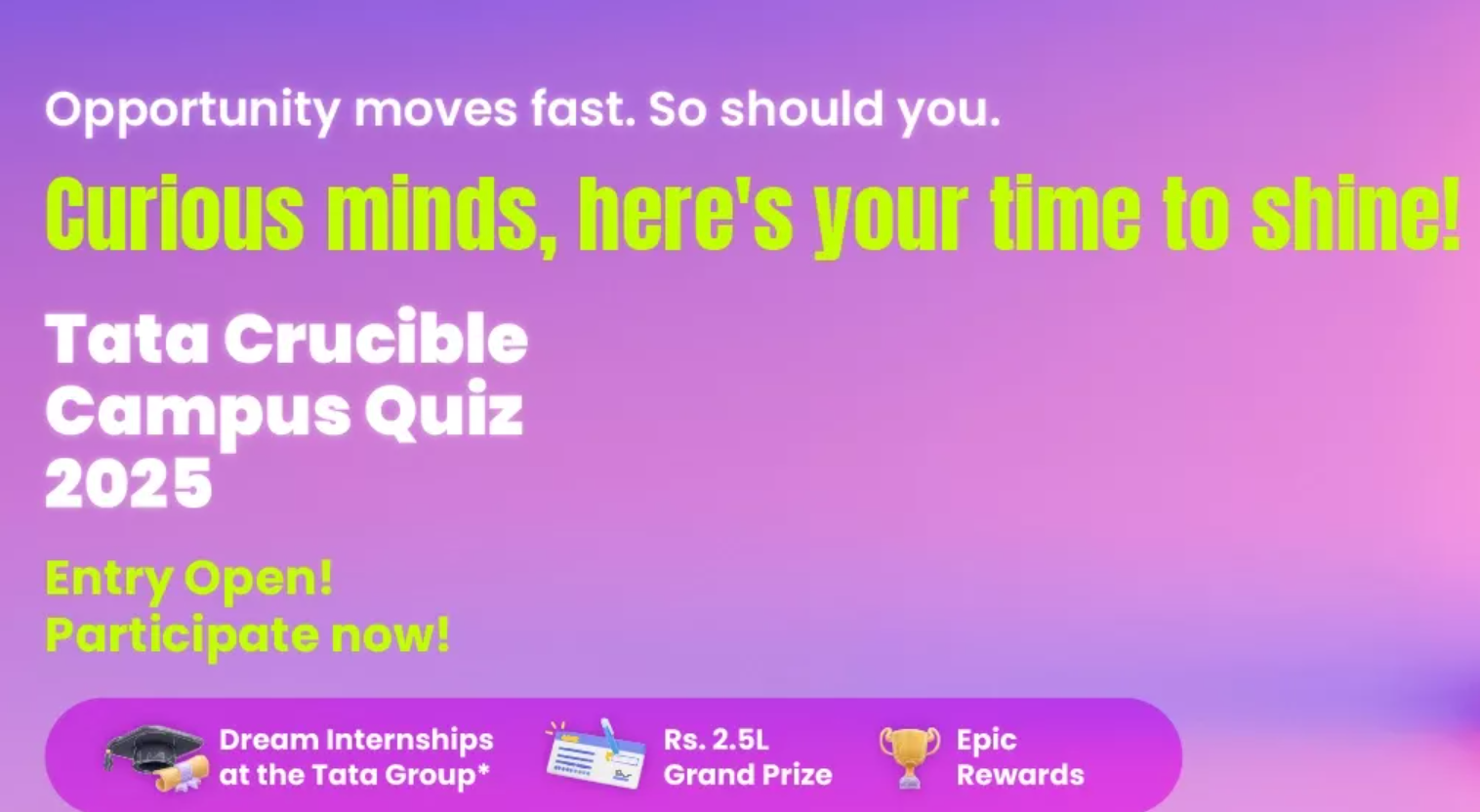 TATA Crucible Campus Quiz 2025